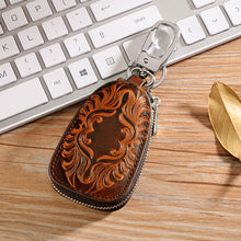 Men Women Retro Genuine Leather Car Key Holder Key Bag Keychain Wallet