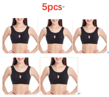 Sports bra large size cotton yoga vest gathers sleep nursing bra without rims