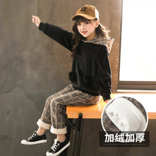 女童套装冬装2018新款运动潮衣服洋气儿童秋冬加绒加厚卫衣两件套
