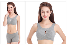 Sports bra large size cotton yoga vest gathers sleep nursing bra without rims