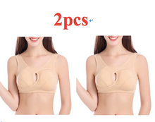 Sports bra large size cotton yoga vest gathers sleep nursing bra without rims