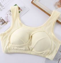 Sports bra large size cotton yoga vest gathers sleep nursing bra without rims