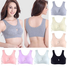 Sports bra large size cotton yoga vest gathers sleep nursing bra without rims