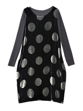 Elegant Polka Dot Velvet Loose Dress