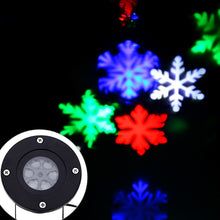 AC 110 - 240V 6W LED Waterproof Snowflake Light Landscape Projector Lamp (BLACK EU PLUG)