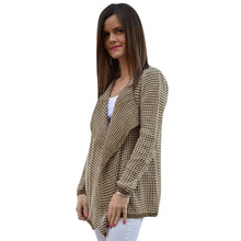 Casual Collarless Long Sleeve Knitted Women Cardigan