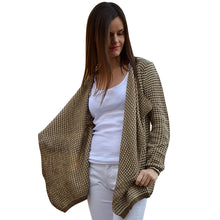 Casual Collarless Long Sleeve Knitted Women Cardigan