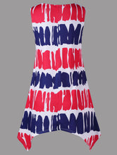 Sleeveless Printed Tunic Handkerchief T-shirt