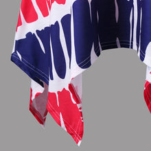 Sleeveless Printed Tunic Handkerchief T-shirt