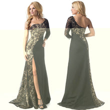 SOVALRO Lace stitching Single sleeve Party Dress