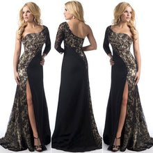 SOVALRO Lace stitching Single sleeve Party Dress