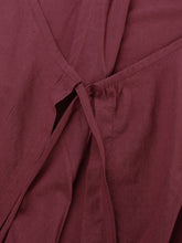 Pockets Lace-up Long Outerwear Coats