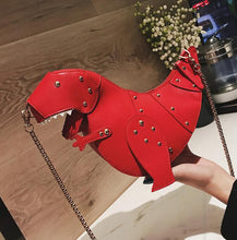 Dusun rivet personality dinosaur design fashion leather cross body mini shoulder bag women chain handbag shoulder bag gift Female