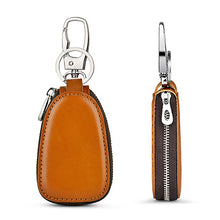 Men Women Retro Genuine Leather Car Key Holder Key Bag Keychain Wallet
