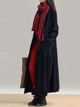 Pockets Lace-up Long Outerwear Coats