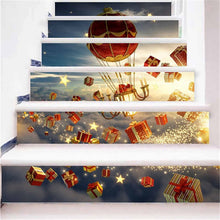 6pcs/set Waterproof PVC Stair Stickers Snowman Santa Claus Christmas Floor Stairway Stickers Christmas Decoration for Home