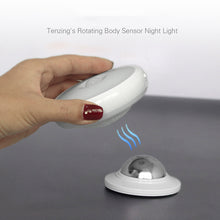 Loskii DX-004 360° Rotation Human Body Sensor LED Night Light Magnetic Holder USB Rechargeable Lamp