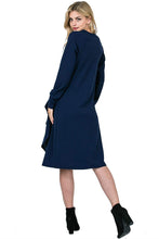 Maya's Place Betty Dress-Women's Front Tie Long Sleeve Party Cocktail Dress