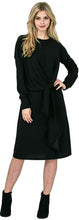 Maya's Place Betty Dress-Women's Front Tie Long Sleeve Party Cocktail Dress