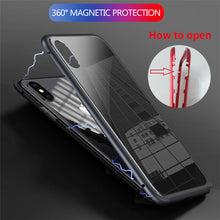 Ultra Magnetic Adsorption Phone Case For iPhone XS Max XR X 10 8 7 6 6S S R Plus Coque Luxury Magnet Glass Cover Fundas