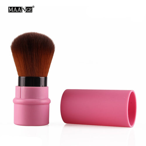 1Pcs Loose Power Foundation Blush Makeup Brush Mini Retractable Portable Blusher Face Brushes Beauty Cosmetic Travel Tools