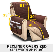 ASHLEYRIVER Recliner Chair Cover,Recliner Slipcover, Recliner Covers for Dogs,Recliner Slipcover,Recliner Protector(Recliner Medium:Burgundy/Beige)