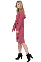 Maya's Place Betty Dress-Women's Front Tie Long Sleeve Party Cocktail Dress