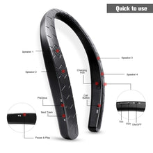 Wearable Speaker Doltech Bluetooth Neckband Speaker,3D Sound Hands-Free Phone Calls,Built-in Mic, Portable Wireless Speaker for iPhone, Android(Black)