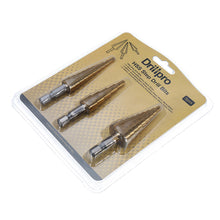 Drillpro 3Pcs 1/4 Inch Hex Shank HSS Titanium Coated Step Drill Bit Set 3-12/4-12/4-20mm