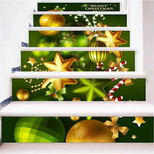 6pcs/set Waterproof PVC Stair Stickers Snowman Santa Claus Christmas Floor Stairway Stickers Christmas Decoration for Home