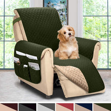 ASHLEYRIVER Recliner Chair Cover,Recliner Slipcover, Recliner Covers for Dogs,Recliner Slipcover,Recliner Protector(Recliner Medium:Burgundy/Beige)
