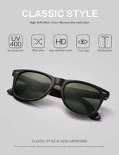 Mens Polarized Sunglasses for Womens UV 400 Protection Grey Green Lens Matte Black Frame 54MM