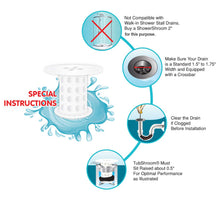TubShroom the Revolutionary Tub Drain Protector Hair Catcher, Strainer, Snare, Green