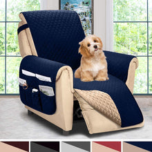 ASHLEYRIVER Recliner Chair Cover,Recliner Slipcover, Recliner Covers for Dogs,Recliner Slipcover,Recliner Protector(Recliner Medium:Burgundy/Beige)