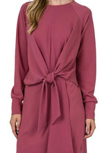 Maya's Place Betty Dress-Women's Front Tie Long Sleeve Party Cocktail Dress