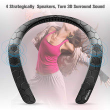 Wearable Speaker Doltech Bluetooth Neckband Speaker,3D Sound Hands-Free Phone Calls,Built-in Mic, Portable Wireless Speaker for iPhone, Android(Black)