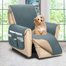 ASHLEYRIVER Recliner Chair Cover,Recliner Slipcover, Recliner Covers for Dogs,Recliner Slipcover,Recliner Protector(Recliner Medium:Burgundy/Beige)