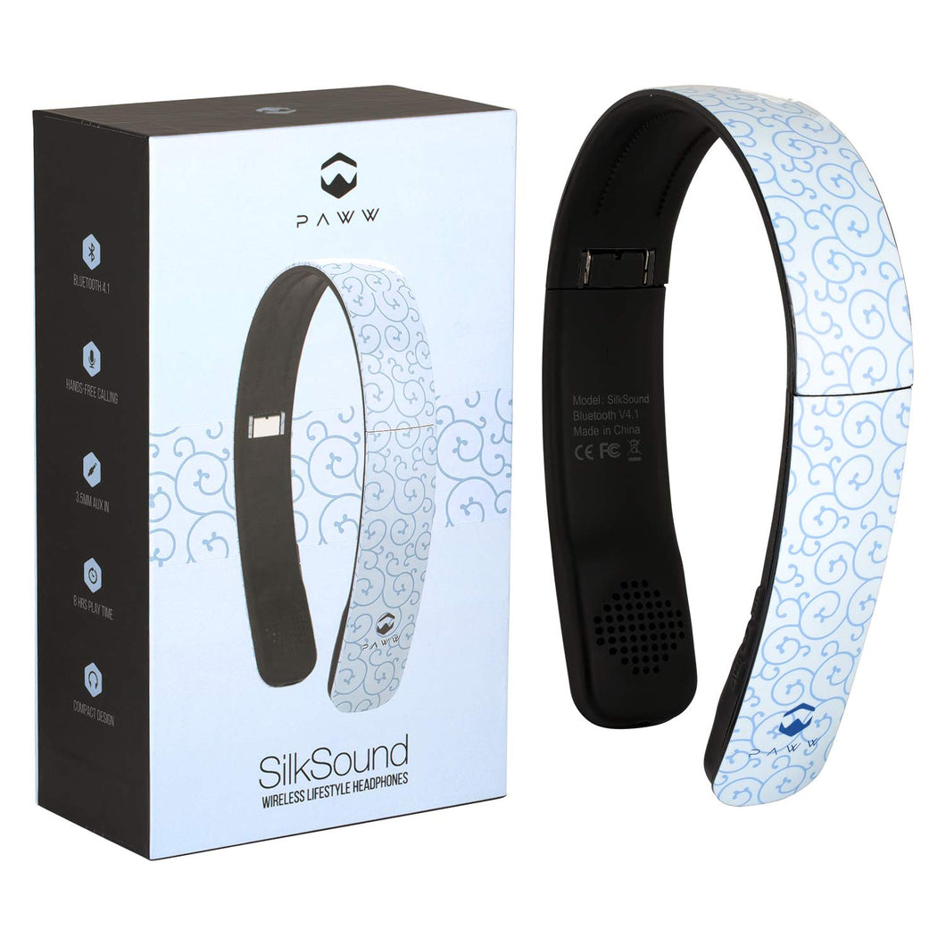Paww SilkSound Headphones - Stylish Foldable Paww SilkSound Headphones - Stylish Foldable On-Ear Wireless Bluetooth Handsfree Calling with 8 Hours Playtime for Work Travel or Outdoor Use