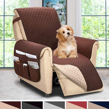 ASHLEYRIVER Recliner Chair Cover,Recliner Slipcover, Recliner Covers for Dogs,Recliner Slipcover,Recliner Protector(Recliner Medium:Burgundy/Beige)