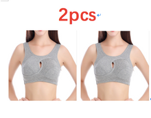 Sports bra large size cotton yoga vest gathers sleep nursing bra without rims