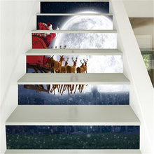 6pcs/set Waterproof PVC Stair Stickers Snowman Santa Claus Christmas Floor Stairway Stickers Christmas Decoration for Home