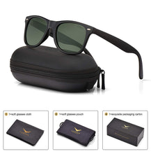 Mens Polarized Sunglasses for Womens UV 400 Protection Grey Green Lens Matte Black Frame 54MM