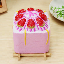 2PCS Vlampo Squishy Jumbo Strawberry Cup Cake Cube Licensed Slow Rising With Packaging 