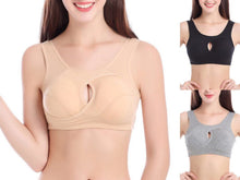 Sports bra large size cotton yoga vest gathers sleep nursing bra without rims