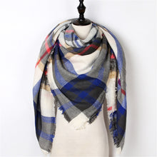 New Fashion Winter Scarf Women Triangle Warm Plaid Scarf Luxury Brand Ladies Cashmere Scarves and Shawls Gift