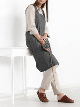 Japanese Style Vintage Women Stripe Cross Back Aprons Dress