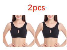 Sports bra large size cotton yoga vest gathers sleep nursing bra without rims