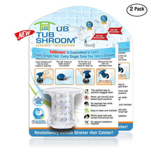TubShroom the Revolutionary Tub Drain Protector Hair Catcher, Strainer, Snare, Green
