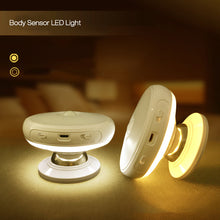 Loskii DX-004 360° Rotation Human Body Sensor LED Night Light Magnetic Holder USB Rechargeable Lamp