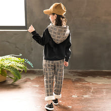 女童套装冬装2018新款运动潮衣服洋气儿童秋冬加绒加厚卫衣两件套